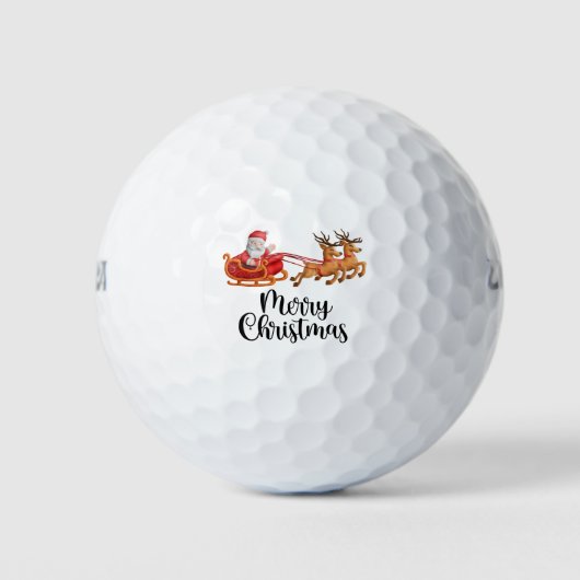 Golf Sinterklaas Vrolijk kerstcadeau voor golfer Golfballen (Voorkant)