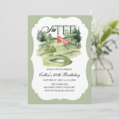 Golf SIX-TEE Birthday, 60, Golf Birthday,   Kaart (Staand voorkant)