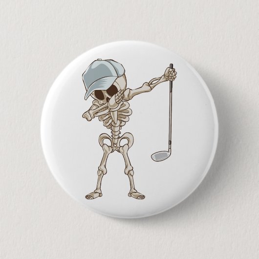 Golf Skeleton Ronde Button 5,7 Cm (Voorkant)