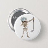 Golf Skeleton Ronde Button 5,7 Cm (Voorkant /achterkant)
