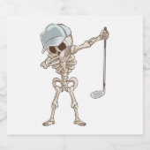 Golf Skeleton Sparkling Wijnetiket (Enkel label)