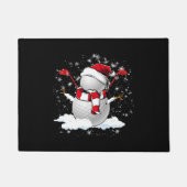 Golf Sneeuwman in Kerstvakantie Deurmat (Voorkant)