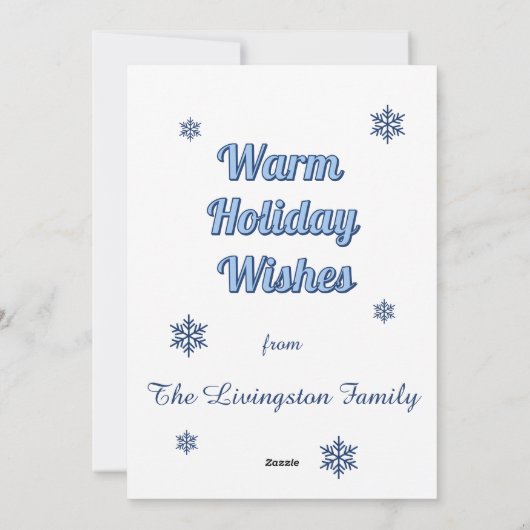 Golf Sneeuwman Laat het sneeuwen Plat Kerstkaart (Achterkant)