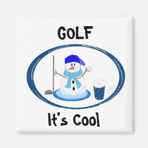 Golf - Sneeuwman Magneet