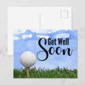 Golf Snel beter Golfer  Briefkaart (Voorkant / Achterkant)