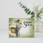 Golf Snel beter Golfer  Briefkaart (Staand voorkant)