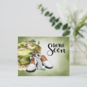 Golf Snel beter Golfer  Briefkaart (Staand voorkant)