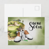 Golf Snel beter Golfer  Briefkaart (Voorkant / Achterkant)