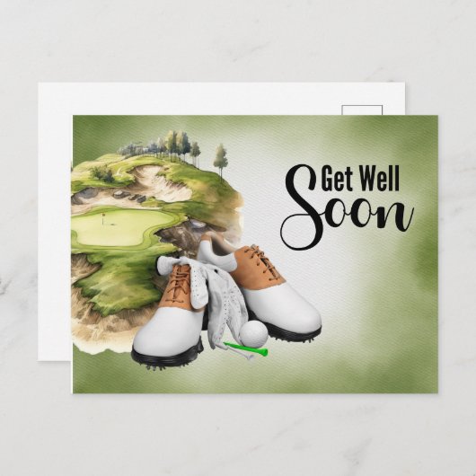 Golf Snel herstel Golfer  Briefkaart (Voorkant / Achterkant)