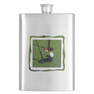 Golf snijdt de groene, klassieke heupkolf flacon