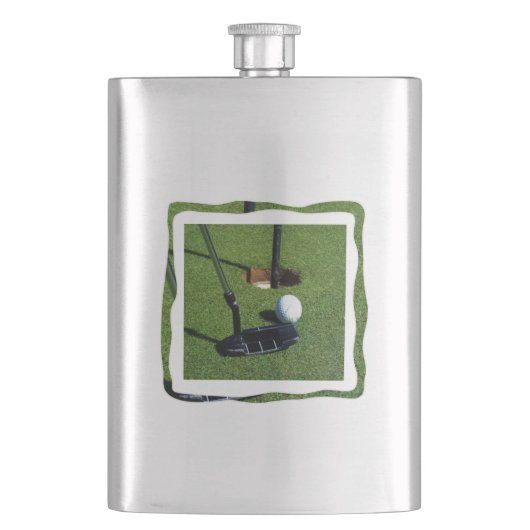 Golf snijdt de groene, klassieke heupkolf flacon (Voorkant)