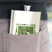 Golf snijdt de groene, klassieke heupkolf flacon (Voorbeeld)