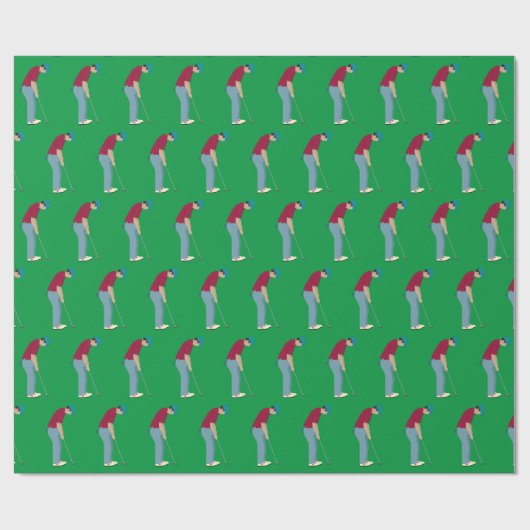 Golf snijthema cadeaupapier (Vlak)