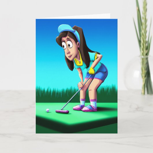 Golf snijWenskaart Feestdagen Kaart (Voorkant)