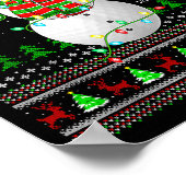 Golf Snowman Ugly Christmas Sweaters Golfing Golfe Poster (Hoek)