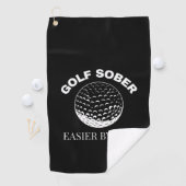 Golf Sober Easier door Par Funny Golfing Quote Golfhanddoek (Insitu)