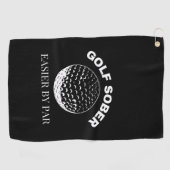 Golf Sober Easier door Par Funny Golfing Quote Golfhanddoek (Horizontaal)