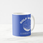 Golf Sober Easier door Par Funny Golfing Quote Koffiemok (Voorkant rechts)