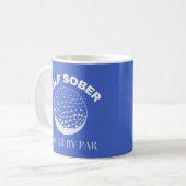 Golf Sober Easier door Par Funny Golfing Quote Koffiemok (Voorkant links)