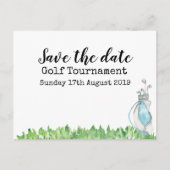 Golf Sparen de datum Golf Tournament met golftas Aankondigingskaart (Voorkant)