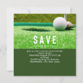 Golf sparen de datum golfbal die gat in één zetten kaart