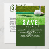 Golf sparen de datum golfbal die gat in één zetten kaart (Voorkant / Achterkant)