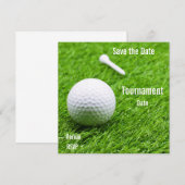 Golf sparen de Datum met golfbal op groen (Voorkant / Achterkant)