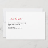 Golf sparen de datum met golfkar kaart (Achterkant)