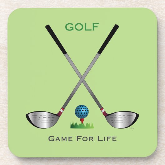 GOLF - Spel voor het Leven Golfclubs Golfbal Bier Onderzetter (Voorkant)