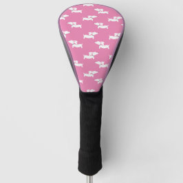 Golf Spelen Dachshund Mam Roze Golfheadcover