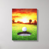 Golf spelen op Sunset in Florida Canvas Afdruk (Voorkant)