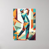 Golf speler kubisme canvas (Voorkant)