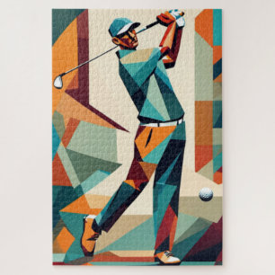 Golf speler kubist legpuzzel
