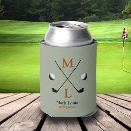 Golf speler Monogram Gepersonaliseerd Blikjeskoeler