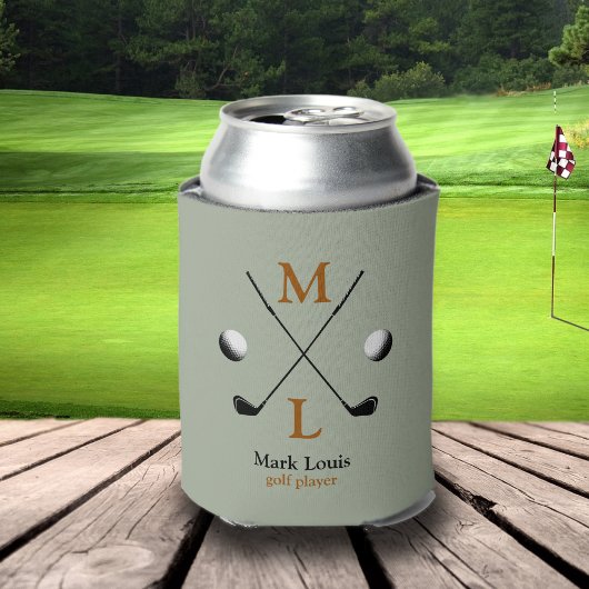 Golf speler Monogram Gepersonaliseerd Blikjeskoeler