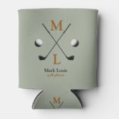 Golf speler Monogram Gepersonaliseerd Blikjeskoeler (Voorkant)