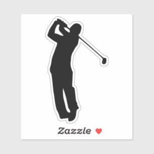 Golf speler silhouet ontwerp sticker