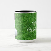 Golf sport golfbal en putter Personaliseer Mok (Midden)