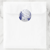 Golf, Sport Hobby Douanenaam Ronde Sticker (Tas)