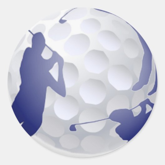 Golf, Sport Hobby Douanenaam Ronde Sticker (Voorkant)