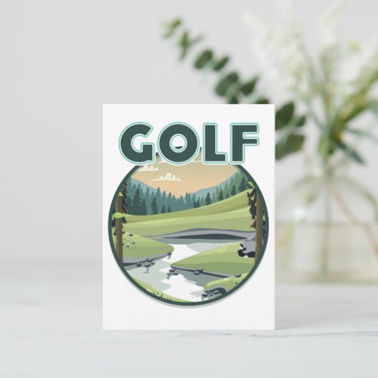 Golf Sport logo Briefkaart (Staand voorkant)