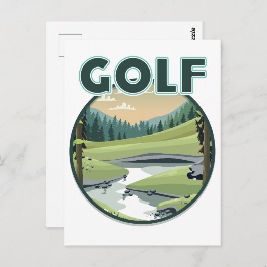 Golf Sport logo Briefkaart (Voorkant / Achterkant)