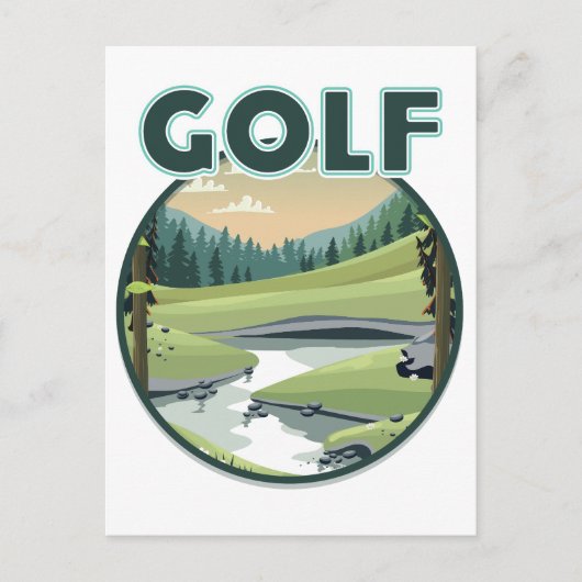 Golf Sport logo Briefkaart (Voorkant)