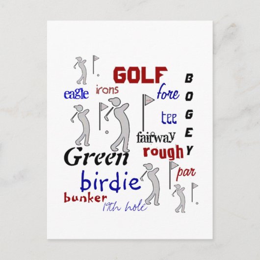 Golf, sport, Motivatie Briefkaart (Voorkant)