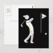 Golf, sport, Motivatie woorden Briefkaart (Voorkant / Achterkant)