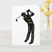 Golf, sport, Motivatie woorden Kaart (Gele Bloem)