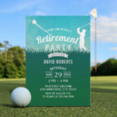 Golf Sport Retirement Party Waterverf Blue Sky Kaart