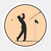 golf-sport ronde sticker (Voorkant)