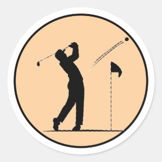golf-sport ronde sticker