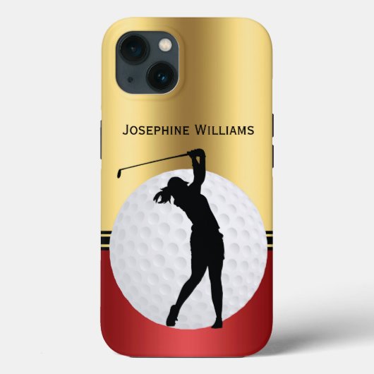 Golf Sports Emphasis Elegant vrouw van het Geval v Case-Mate iPhone Case (Achterkant)